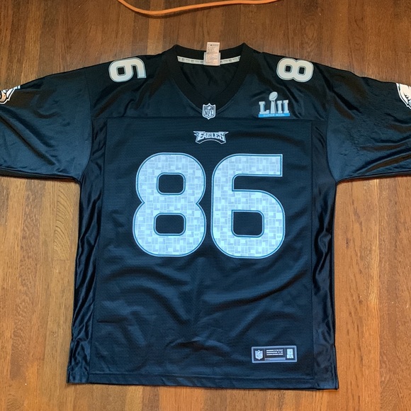 NFL Official Philadelphia Eagles SuperBowl Bound Black Shirt Ertz #86 * Large - Picture 2 of 15